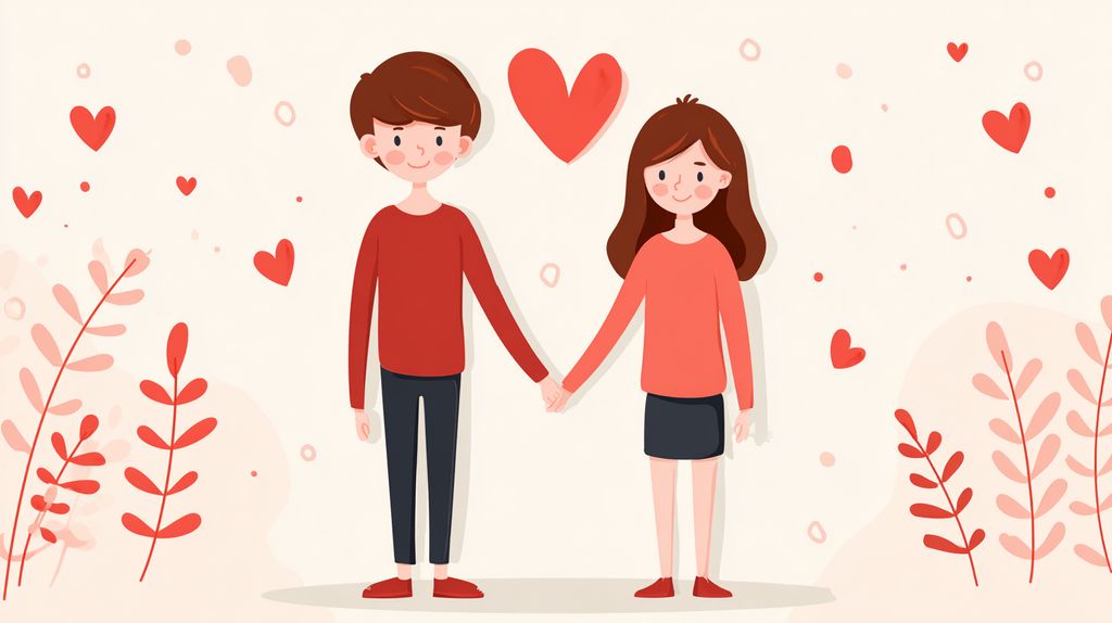 גבר ואישה מחזיקים ידיים